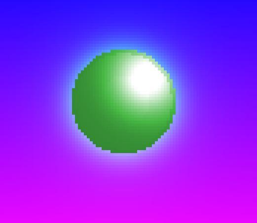 a green sphere